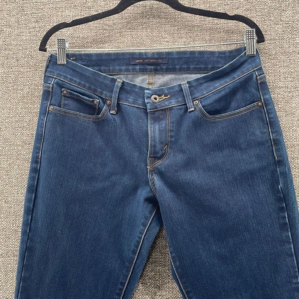 Levis 545 Skinny Jeans Blue 10 - Picture 3 of 11